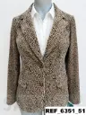 chaqueta leti dos botones chenilla estampada