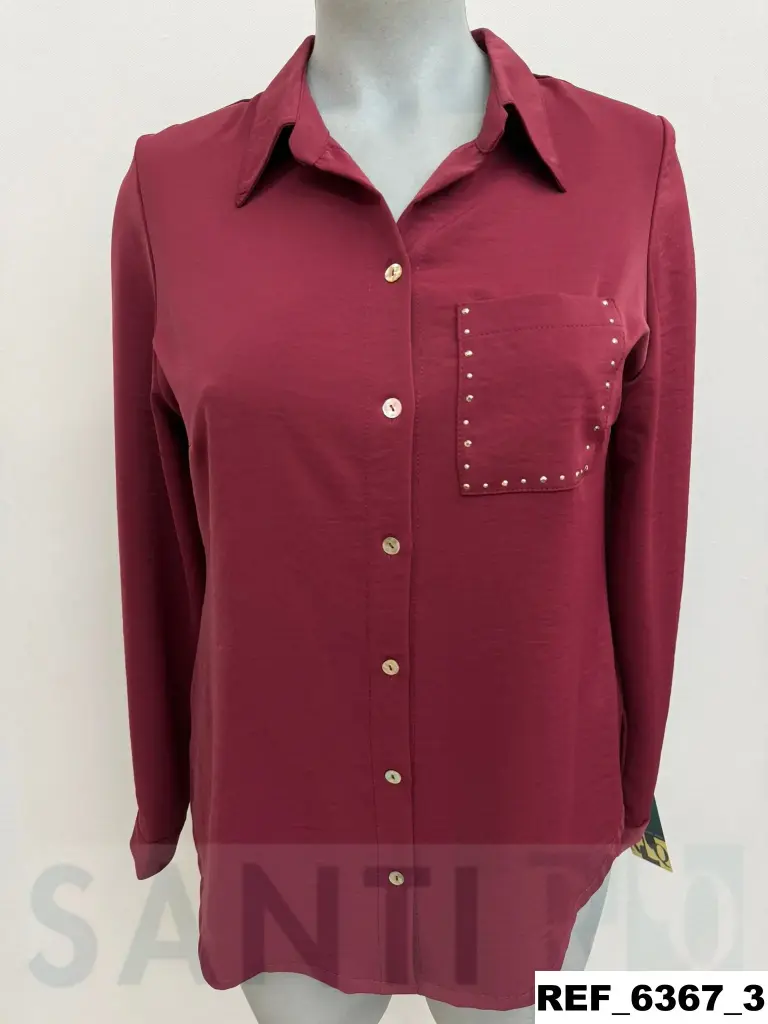 camisa bolsillo strass