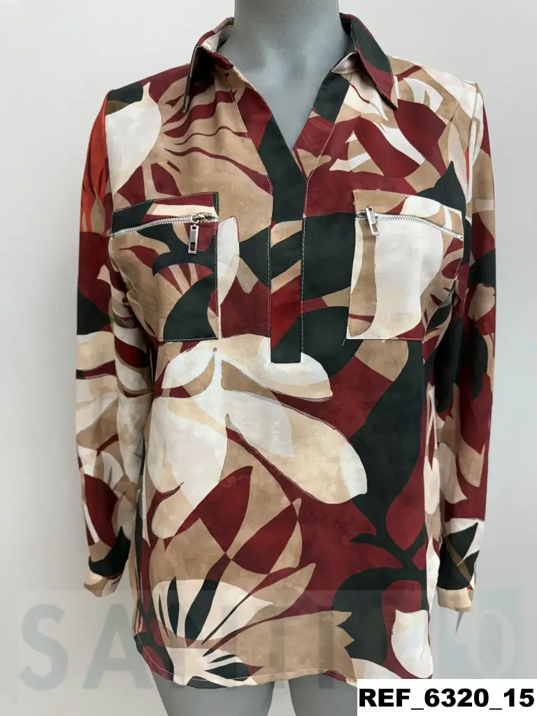 blusa dos bolsillos cremallera