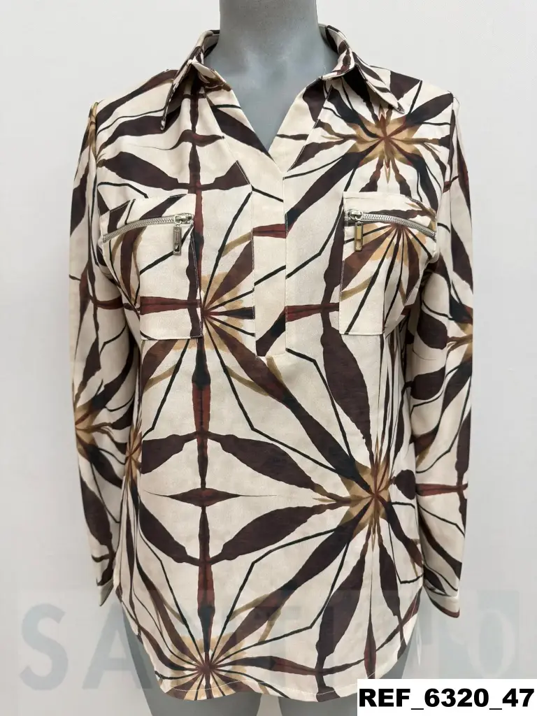 blusa dos bolsillos cremallera