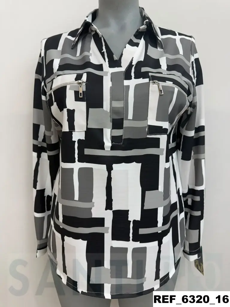 blusa dos bolsillos cremallera