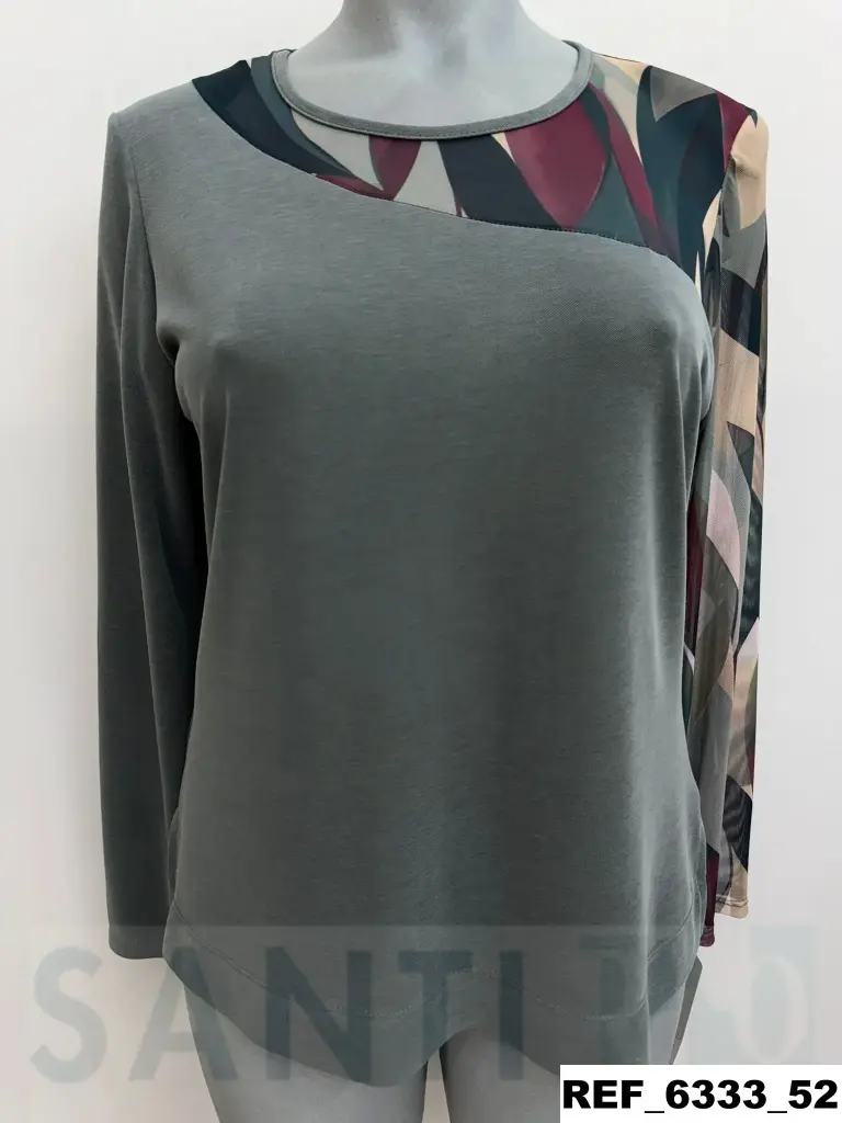camiseta tul asimetrica
