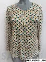 camiseta cremallera pico estampada