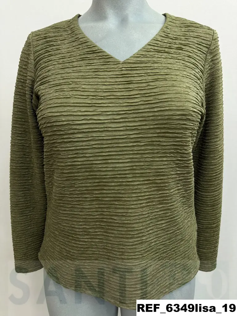 camiseta escote pico persianita