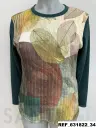 camiseta hojas brillante