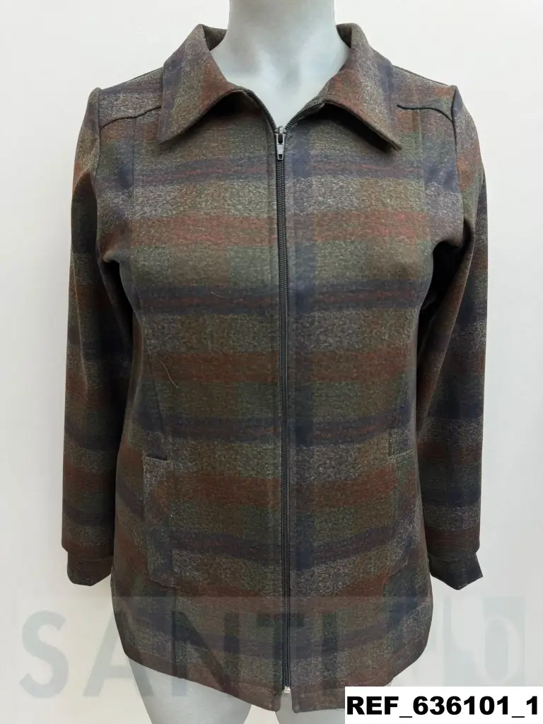 sobrecamisa antelina cremallera estampada