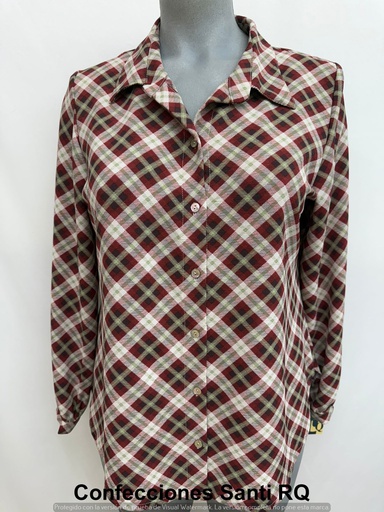 [616201] BLUSA CAMISERA CUADROS