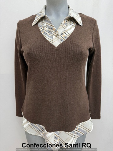 [613900] CAMISETA FALDON CUELLO CAMISERO