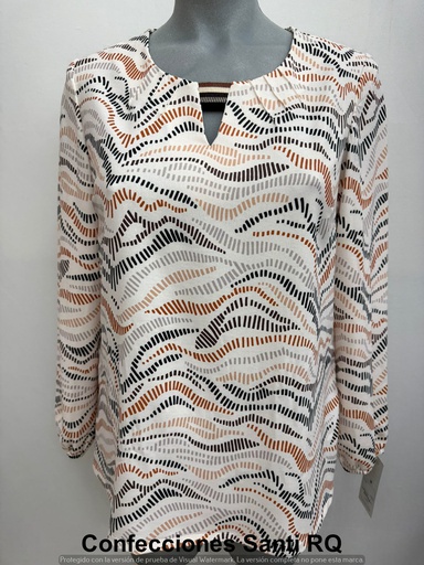 [613300] BLUSA CINTA ESCOTE NERVIOS