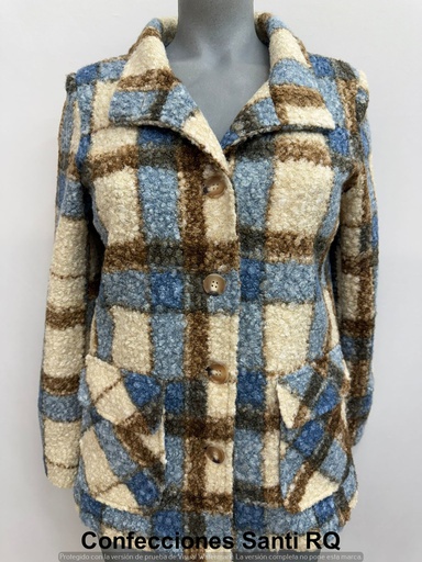 [617200] CHAQUETON CORTO CUADROS