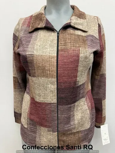 [616001] BLUSA PUNTO CREMALLERA  ESTAMPADA