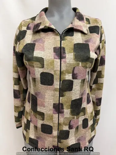 [616000] BLUSA PUNTO CREMALLERA  ESTAMPADA HARDY