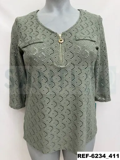 [623400] camiseta cremallera tapetas