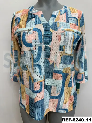 [624000] camiseta dos bolsillos cremallera