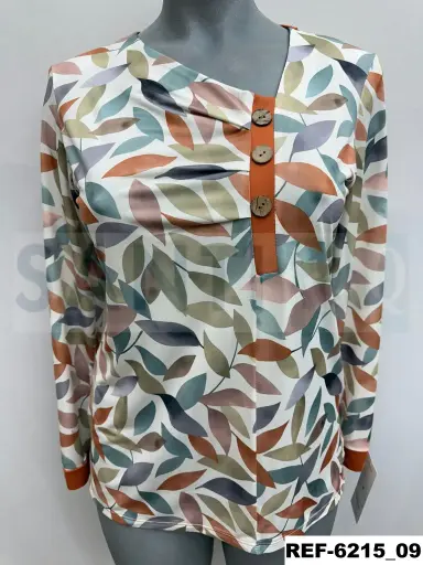 [621500] camiseta delantero drapeado