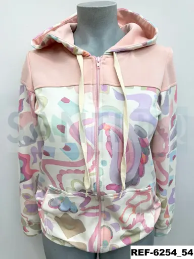 [625400] sudadera estampada canesu liso