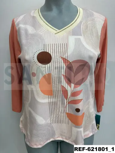 [621801] camiseta escote galon