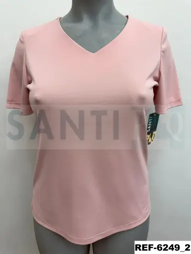 [624900] camiseta escote pico solton