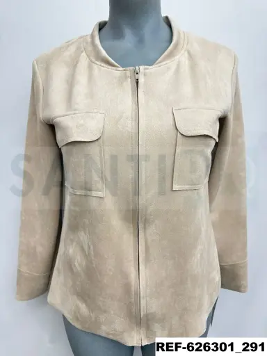 [626300] chaqueta cremallera antelina BLOOD 