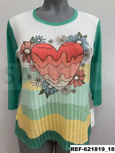 [621819] camiseta CORAZON LAVA