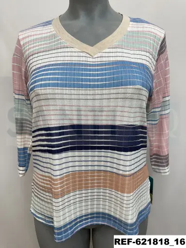 [621818] camiseta TRAZOS c/pico