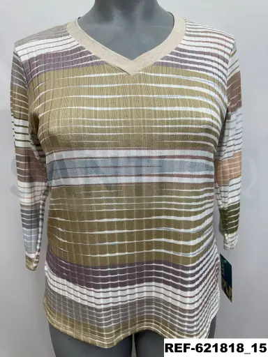 [621818] camiseta TRAZOS c/pico