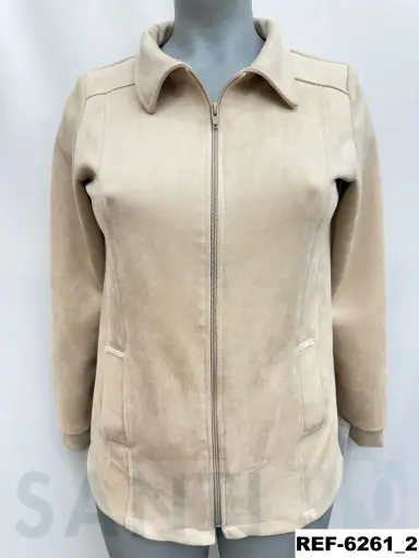 [626100] SOBRECAMISA ANTELINA CREMALLERA LISA