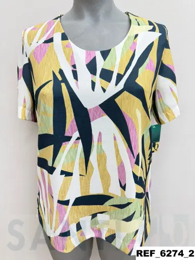 [627400] blusa piquetas manga