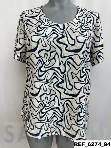 [627400] blusa piquetas manga