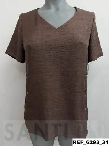 [629300] blusa botones lateral