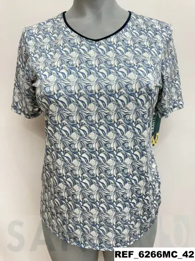 [626601] camiseta sin costadillo estampada M/C