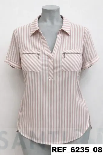 [623500] blusa bolsillos bies cremallera 