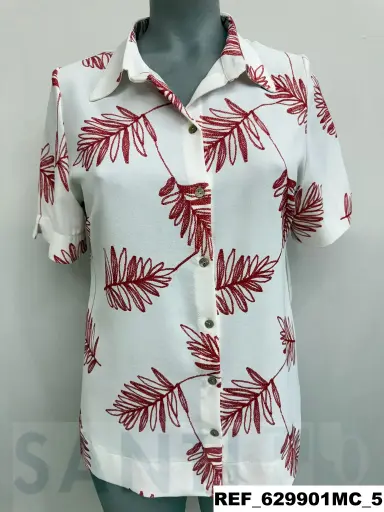 [629901] blusa bajo ancho bordada m/c