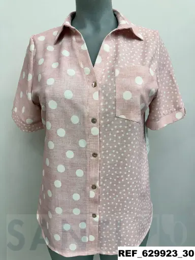 [629923] camisa dos topos bolsillo