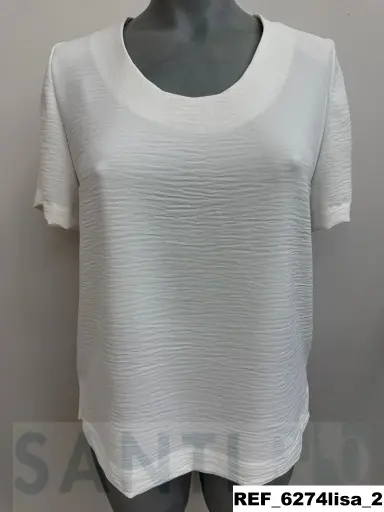 [627401] blusa piquetas manga lisa