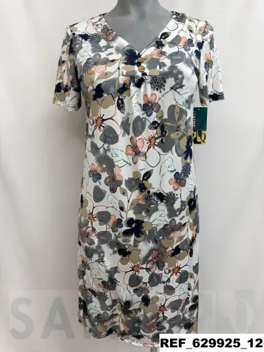 [629925] vestido escote rizo