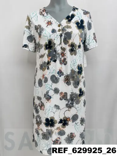 [629925] vestido escote rizo
