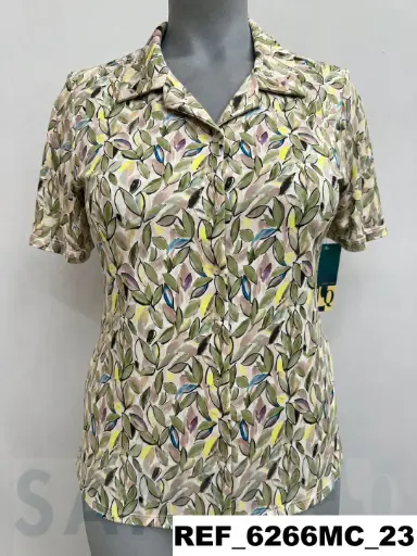 [620603] blusa punto estampada M/C