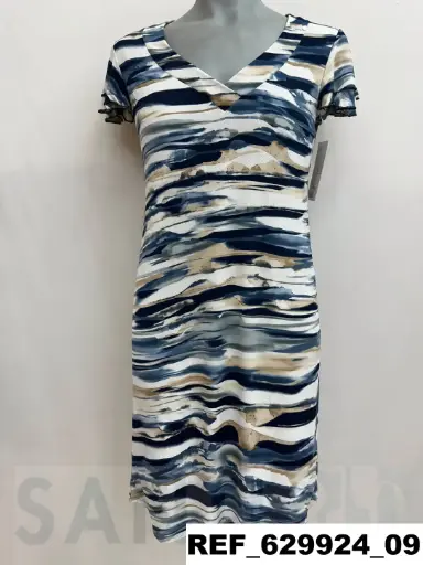 [629924] vestido escote pico manga doble