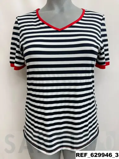 [629946] camiseta rayas vivo combinada
